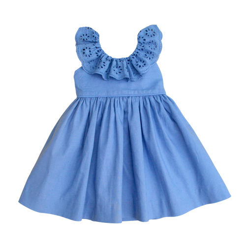The Poppy Dress in Sky Blue