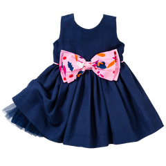 The Bow Dress in Navy