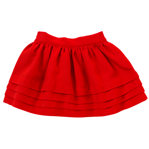 The Pin Tuck Skirt in Red