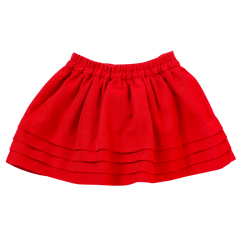 The Pin Tuck Skirt in Red