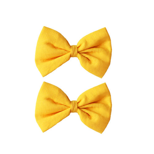 Girls Bow Clip Buttercup Yellow The House of Fox
