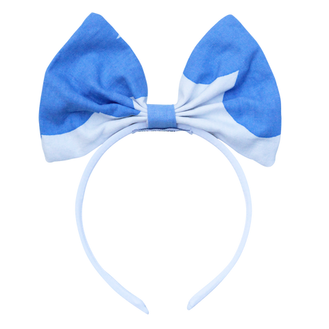 Blue Big Bow Headband in Blue