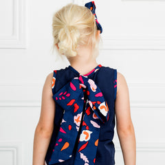 The Coco Top in Navy Collage