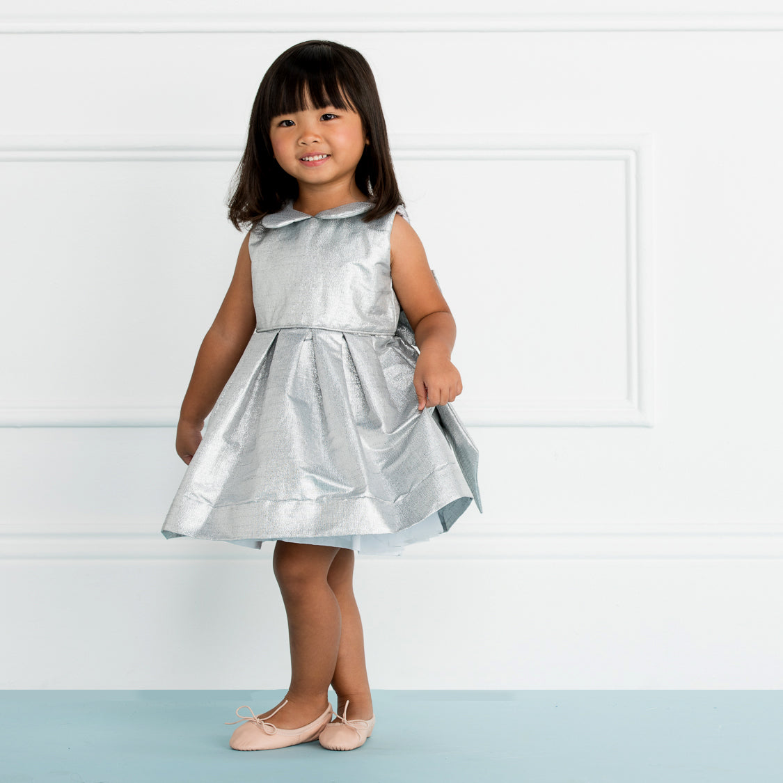 The Peter Pan Dress in Silver