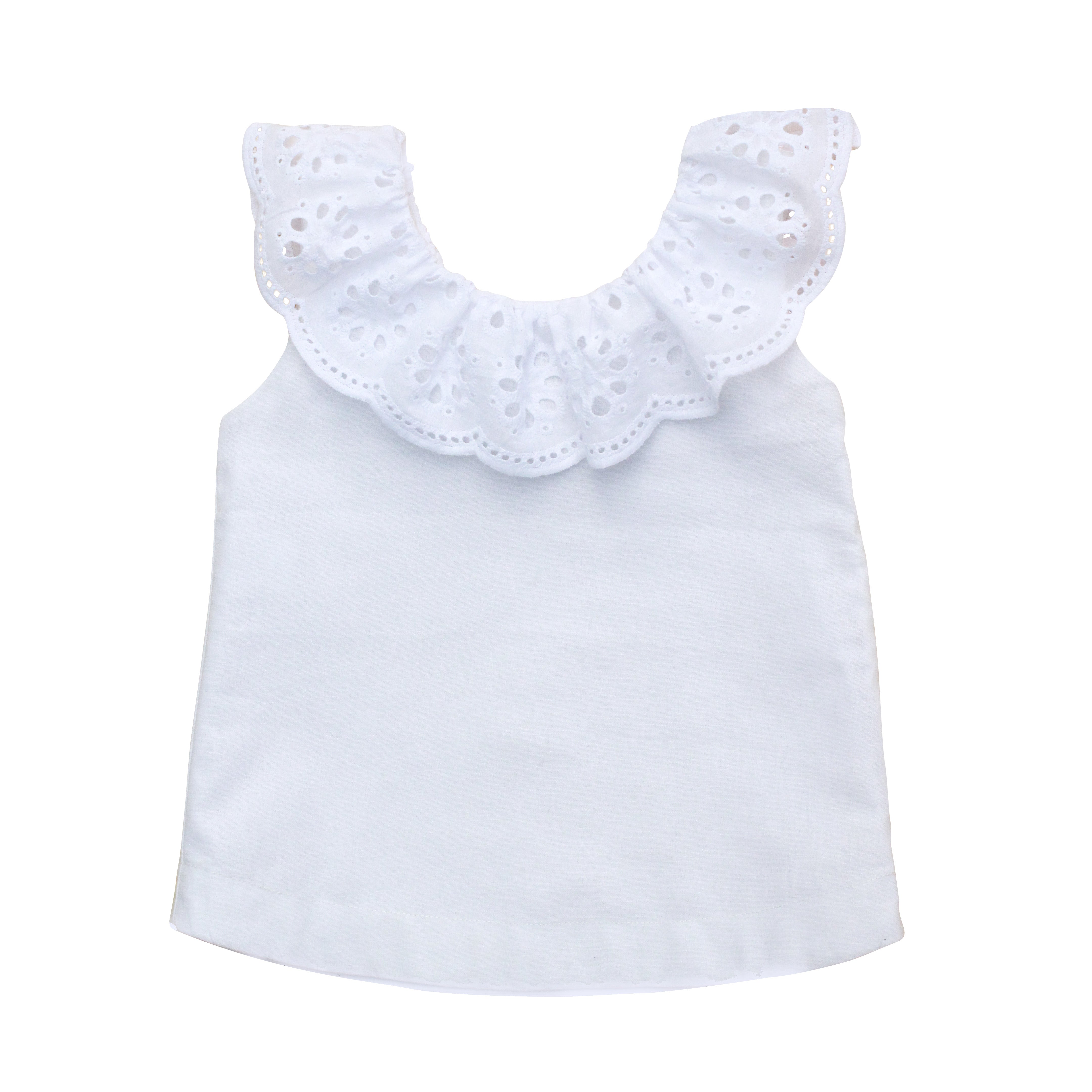 The Poppy Top in French White
