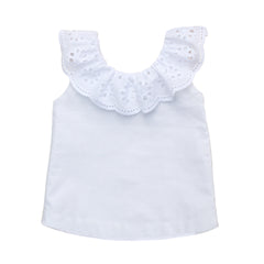 The Poppy Top in French White